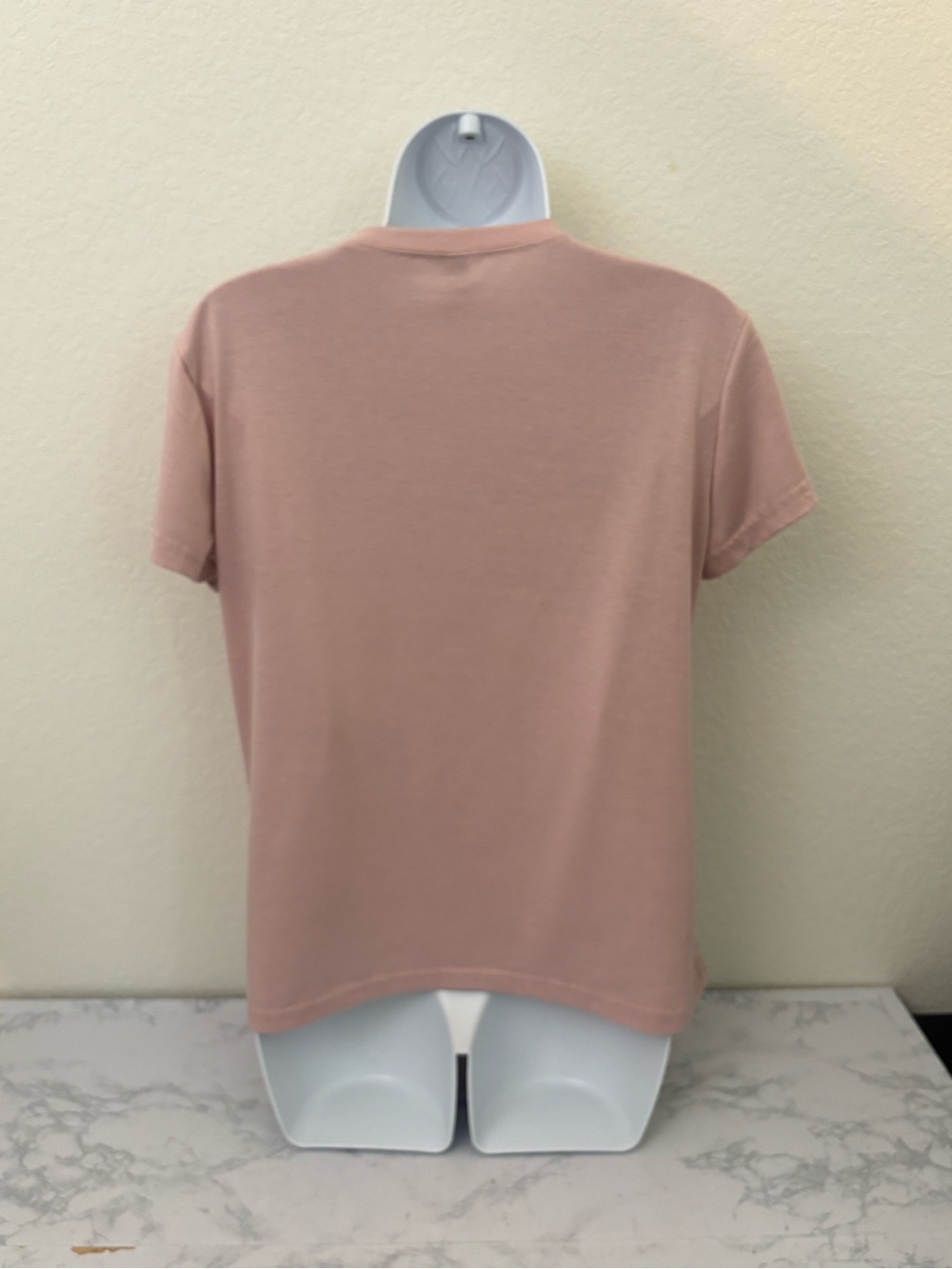 Droimp Ladies Womens Size M Pink Short Sleeve Shirt Pullover Blush Top - Picture 5 of 7